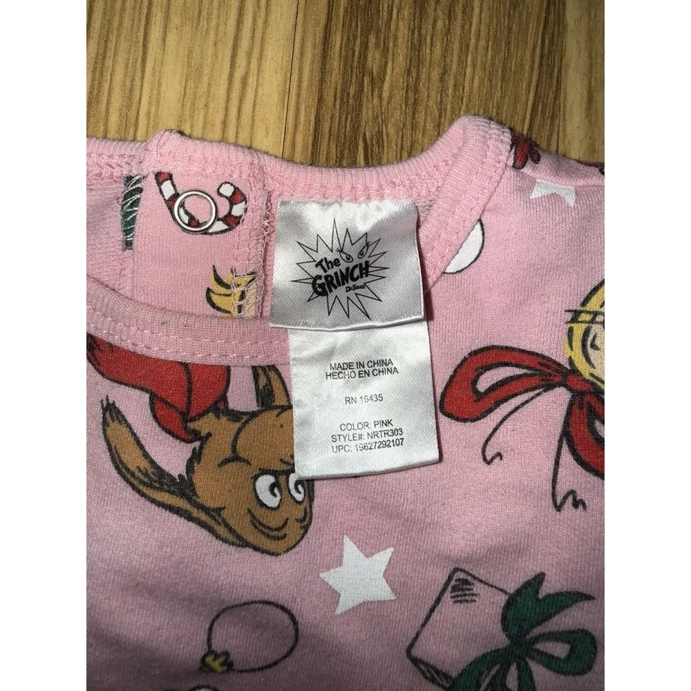 The Grinch Christmas One Piece Outfit Pajama Set Lot‎ Sz 18 Months